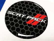 Scat Pack Style Fuel Door Insert Domed Decal for Dodge Challenger_2