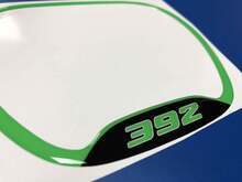 Steering WHEEL TRIM RING 392 Green Lime emblem domed Sticker Decal Challenger Charger Dodge
 2