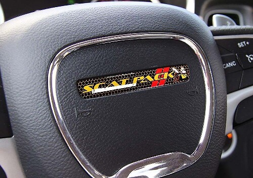 Scat Pack Style Bee Steering Wheel Domed Decal for Dodge Challenger Charger