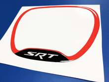 Steering WHEEL TRIM Ring SRT Red domed Sticker Decal Dodge Charger Challenger
 2