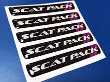 One Steering Wheel Scat Pack Purple emblem domed Sticker Decal Challenger Charger Dodge Scatpack
 2