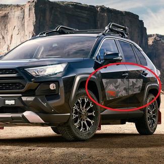 Pair of NEW TRD style RAV4 2019 2020 Toyota decal Camo Mountains