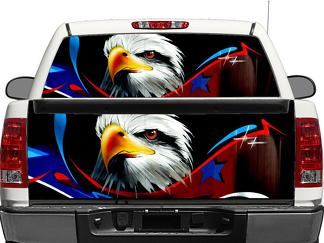 USA eagle flag US Rear Window OR tailgate Decal Sticker Pick-up Truck SUV Car
