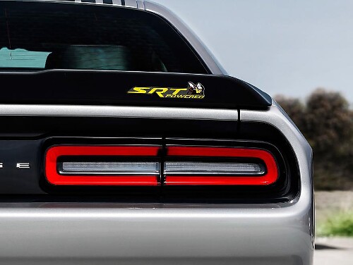 SRT Powered Domed Badge Decal for Dodge Challenger or Charger 