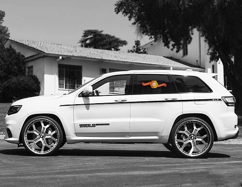 4x4 Logo Thin Stripes Side Vinyl Decal Sticker for Jeep Grand Cherokee