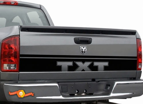 TXT Lower Tailgate Outline Band Tailgate Vinyl Decal Sticker for Dodge Ram 1500