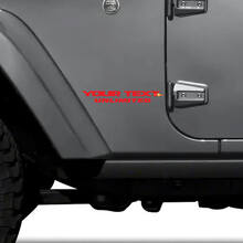Custom Text Unlimited Side Vinyl Decal Set for Jeep Wrangler_2