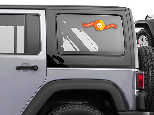 Climbing Mountain Side Vinyl Decal Sticker for Jeep Wrangler