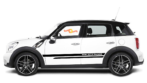 Mini All4 Racing Style Side Stripes Vinyl Decals Kit for MINI Countryman R60
