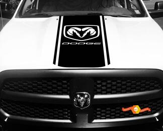 Dodge Ram 1500 2500 3500 Vinyl Racing Stripe Hemi Hood Decals Stickers #4
