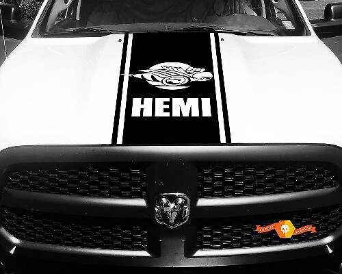 Dodge Ram 1500 2500 3500 Vinyl Racing Stripe Rumble Bee Hemi Hood Decals Stickers #11
