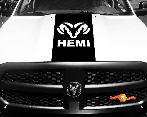 Dodge Ram 1500 2500 3500 Vinyl Racing Stripe RAM Hemi Hood Decals Stickers #13
