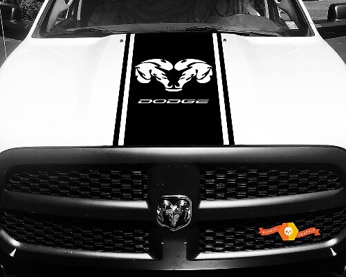 Vinyl Stripe RAM Bonnet Decals Stickers 2 for Dodge Ram 1500 2500 3500