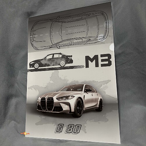 Custom M3 G80 Glossy Acrylic Garage Wall Art Panel for BMW fans