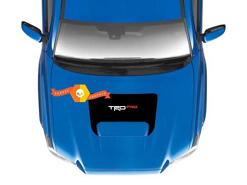 TRD Pro Blackout Hood Scoop Vinyl Decal for Toyota Tacoma 2016-2020