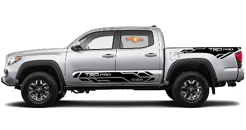 TRD Pro 4x4 Techno Style Side Vinyl Decal Kit for Toyota Tacoma 2016-2020