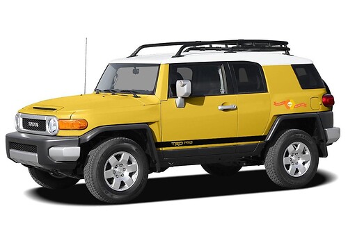 TRD Pro Blackout Line Side Vinyl Decal Sticker for Toyota FJ Cruiser