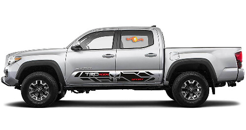 Punisher Skull TRD-Style Side Vinyl Decal Kit For Toyota Tacoma 2016-2020 