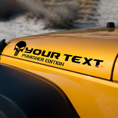 Rubicon Punisher Edition Bonnet Sticker Vinyl Decal for Jeep Wrangler