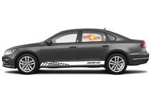 Racing rocker panel stripes vinyl decals stickers for Volkswagen Passat Wolfsburg B2 B3 B4 B5 B6 B7 B8 CC
 2