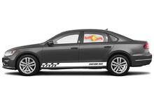 Racing rocker panel stripes vinyl decals stickers for Volkswagen Passat Wolfsburg B2 B3 B4 B5 B6 B7 B8 CC
 3