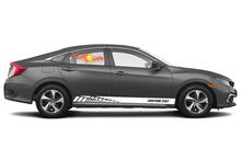 Racing rocker panel stripes vinyl decals stickers for Honda Civic Sport
 3