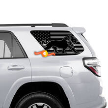 Rear Side Window Decal USA Flag Lion for any Car
 2