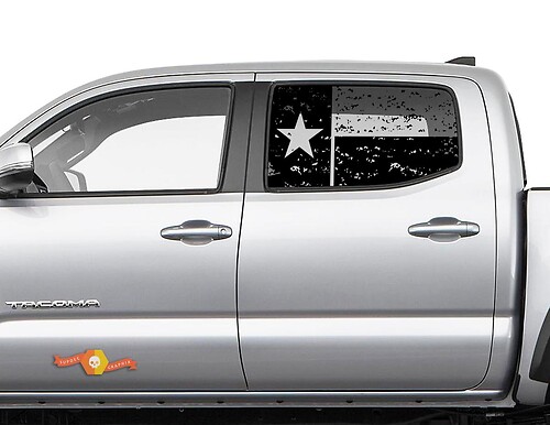Texas Flag Rear Window Decal for Toyota Tacoma Trucks
