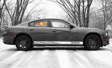 Racing rocker panel stripes vinyl decals stickers for Dodge Charger SXT
 3