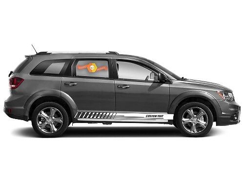 Racing rocker panel stripes vinyl decals stickers for Dodge Journey
