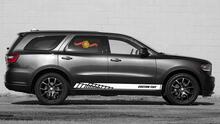 Racing rocker panel stripes vinyl decals stickers for Dodge Durango
 3