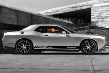 Racing rocker panel stripes vinyl decals stickers for Dodge Challenger
 3