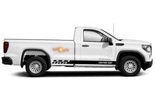 Racing rocker panel stripes vinyl decals stickers for GMC Sierra 1500
 4