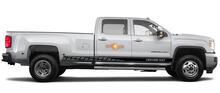 Racing rocker panel stripes vinyl decals stickers for GMC Sierra 3500HD
 2
