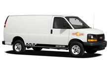 Racing rocker panel stripes vinyl decals stickers for GMC Savana Cargo
 4