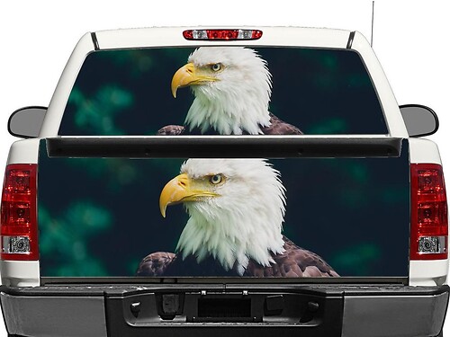 American Bald Eagle Rear Window or Tailgate Vinyl Decal for Pick-up Trucks SUVs 