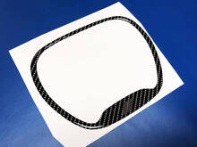 Carbon Style Steering Wheel Trim Ring Domed Decal for Dodge _2