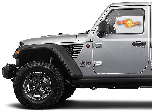 Gravity Flag USA Style Fender Vent Vinyl Decal for Jeep Gladiator JT Wrangler JL JLU
