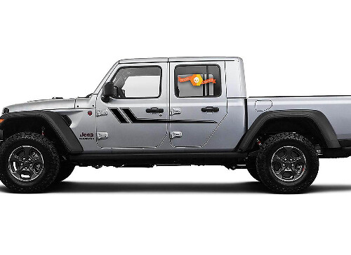 Dual Outline Door Stripe Vinyl Decal Kit for Jeep Gladiator & Wrangler