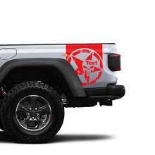 Pair of Jeep Gladiator Side Door Stripes Star Destroyed Punisher Stickers Decals Vinyl Graphics Stripe kit for 2020-2021 for both sides
 3