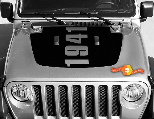 1941 Hood Blackout Vinyl Decal for Jeep Gladiator Wrangler 