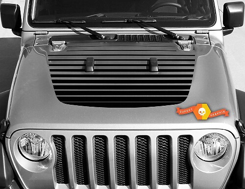 Strobe Style Hood Vinyl Decal for Jeep Gladiator Wrangler