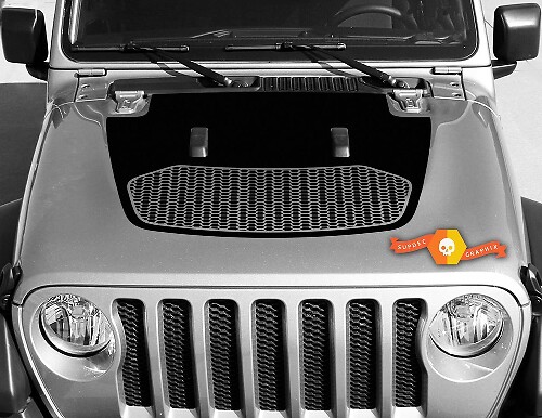 Honeycomb Design Hood Vinyl Decal for Jeep Gladiator & Wrangler