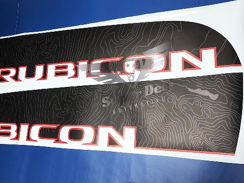 Pair of Topographic Map Jeep WRANGLER JK UNLIMITED RUBICON RECON Decal Sticker
