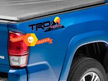 TRD Mountains Vintage Sunset Logo Bed Side Vinyl Stickers Decal For Toyota Tacoma Tundra FJ Cruiser 2