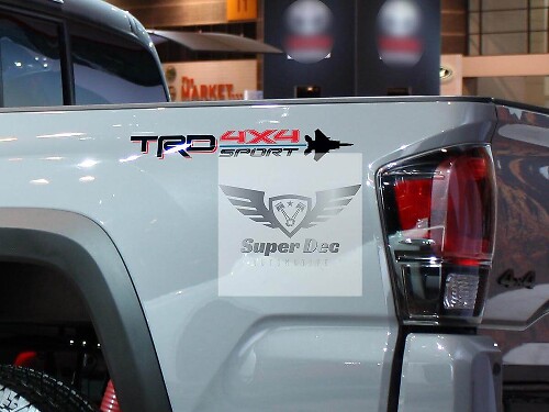 Pair of TRD 4x4 Sport Bedside Vinyl Decals Set for Toyota Trucks_1