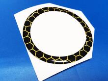 Honeycomb Start Button Ring Domed Decal for Dodge Challenger Charger_3