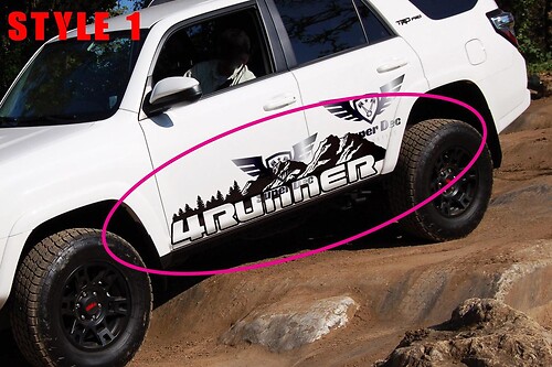 Mountains Landscape Side Vinyl Decal Sticker for Toyota 4Runner 2009-2024