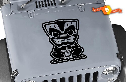Tiki Bob Islander Hood Vinyl Decal for Jeep Wrangler