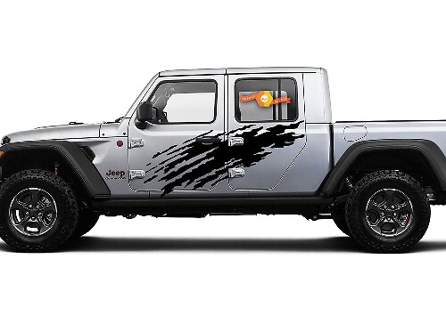 Jeep Gladiator Side Extra Large Side Splash unique Big Style Vinyl decal sticker Graphics kit for JT 2018-2021
